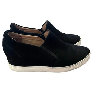Caslon Allie Black Suede Slip On Fashion Sneakers Shoes Size 11